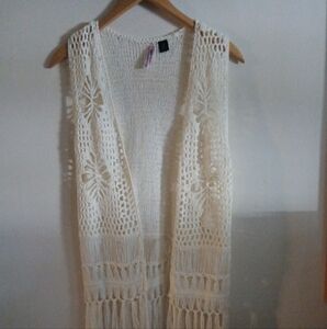 Love By Design Ivory Crochet Cardigan